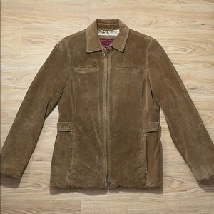 Eddie Bauer Seattle Suede Washable Leather Jacket